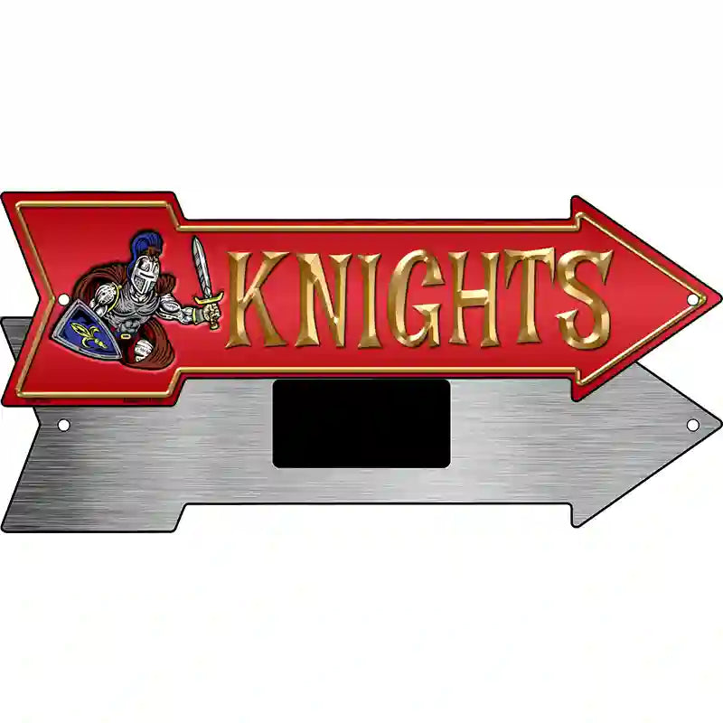 Knights Novelty Metal Arrow Sign 8" x 2.25" (MA)