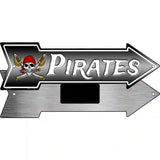 Pirates Novelty Metal Arrow Sign 8" x 2.25" (MA)