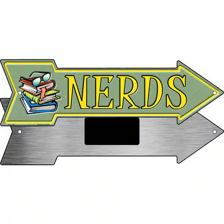 Nerds Novelty Metal Arrow Sign 8" x 2.25" (MA)