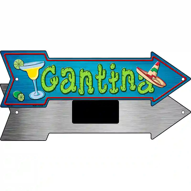 Cantina Novelty Metal Arrow Sign 8" x 2.25" (MA)