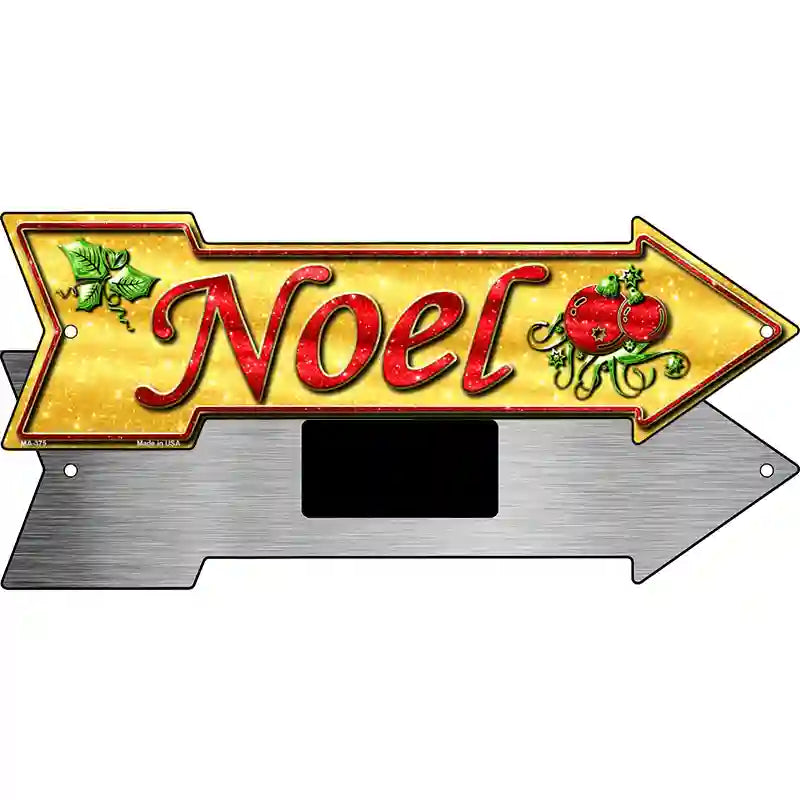 Noel Novelty Metal Arrow Sign 8" x 2.25" (MA)