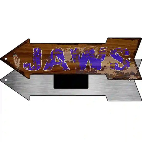 Jaws Hawaiian Novelty Metal Arrow Sign