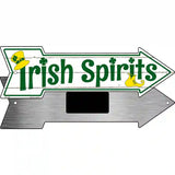 Irish Spirits Novelty Metal Arrow Sign 8" x 2.25" (MA)