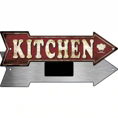 Kitchen Novelty Metal Arrow Sign 8" x 2.25" (MA)