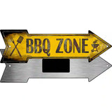 BBQ Zone Novelty Metal Arrow Sign 8" x 2.25" (MA)