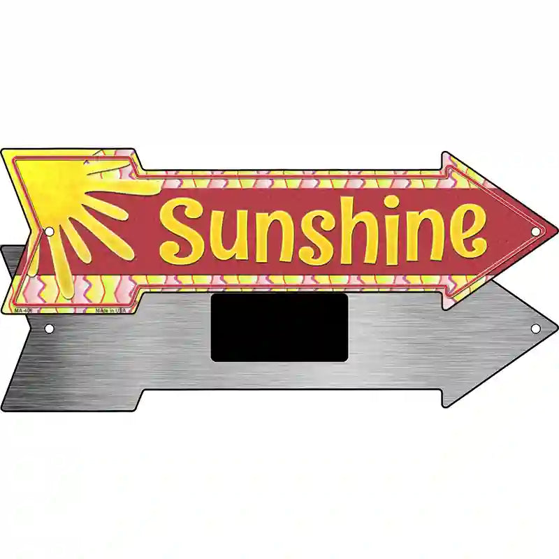 Sunshine Novelty Metal Arrow Sign 8" x 2.25" (MA)