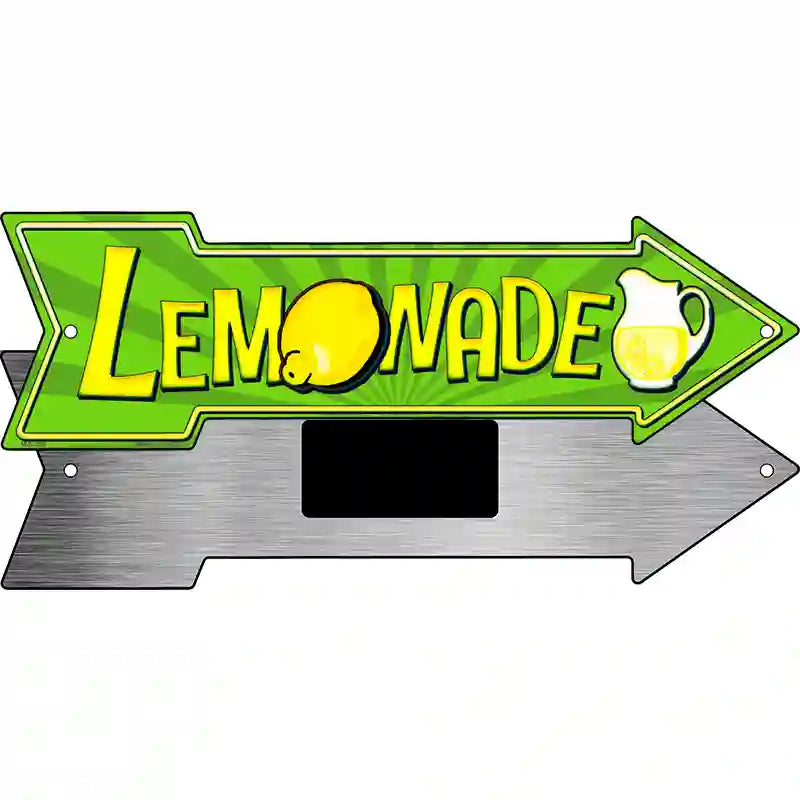 Lemonade Novelty Metal Arrow Sign 8" x 2.25" (MA)