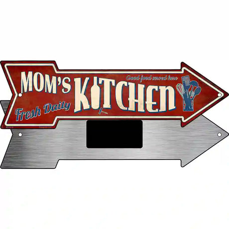 Moms Kitchen Novelty Metal Arrow Sign 8" x 2.25" (MA)