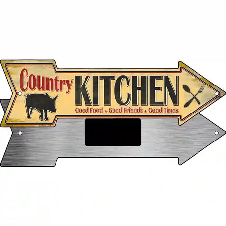 Country Kitchen Novelty Metal Arrow Sign 8" x 2.25" (MA)