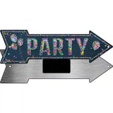 Party Confetti Novelty Metal Arrow Sign 8" x 2.25" (MA)