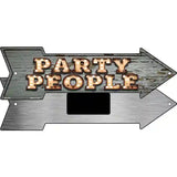 Party People Bulb Letters Novelty Metal Arrow Sign 8" x 2.25" (MA)