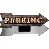 Parking Bulb Letters Novelty Metal Arrow Sign 8" x 2.25" (MA)