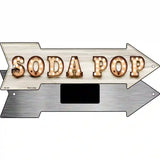 Soda Pop Bulb Letters Novelty Metal Arrow Sign 8" x 2.25" (MA)