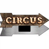 Circus Bulb Letters Novelty Metal Arrow Sign 8" x 2.25" (MA)