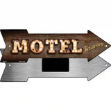 Motel Bulb Letters Novelty Metal Arrow Sign 8" x 2.25" (MA)