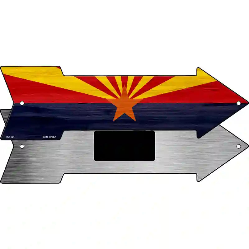 Arizona State Flag Novelty Metal Arrow Sign 8" x 2.25" (MA)