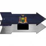 New York State Flag Novelty Metal Arrow Sign 8" x 2.25" (MA)