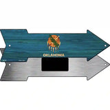 Oklahoma State Flag Novelty Metal Arrow Sign 8" x 2.25" (MA)