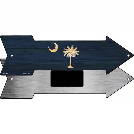 South Carolina State Flag Novelty Metal Arrow Sign 8" x 2.25" (MA)