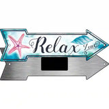 Relax Zone Novelty Metal Arrow Sign 8" x 2.25" (MA)