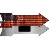 American Flag Novelty Metal Arrow Sign 8" x 2.25" (MA)