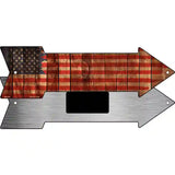 American Flag Painted Novelty Metal Arrow Sign 8" x 2.25" (MA)