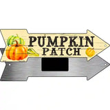 Pumpkin Patch Novelty Metal Arrow Sign 8" x 2.25" (MA)