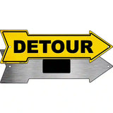 Detour to the Right Novelty Metal Arrow Sign 8" x 2.25" (MA)