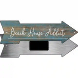 Beach House Addict Novelty Metal Arrow Sign 8" x 2.25" (MA)