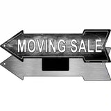 Moving Sale Left Novelty Metal Arrow Sign 8" x 2.25" (MA)