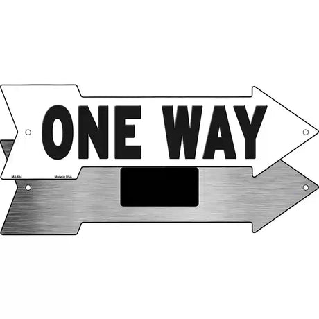 One Way Right Novelty Metal Arrow Sign 8" x 2.25" (MA)