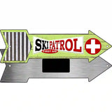 Ski Patrol First Aid Novelty Metal Arrow Sign 8" x 2.25" (MA)