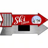 Ski Lodge Novelty Metal Arrow Sign 8" x 2.25" (MA)