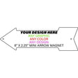 Personalized Design Your Own Custom Novelty Aluminum Mini Arrow Magnet | 8" x 2.25" Left