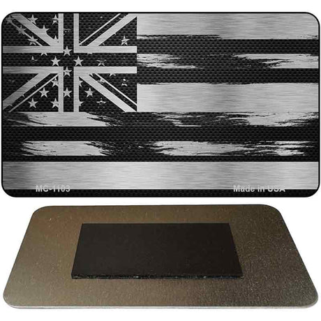 Hawaii Carbon Fiber Brushed Aluminum Novelty Metal Magnet MC-1103