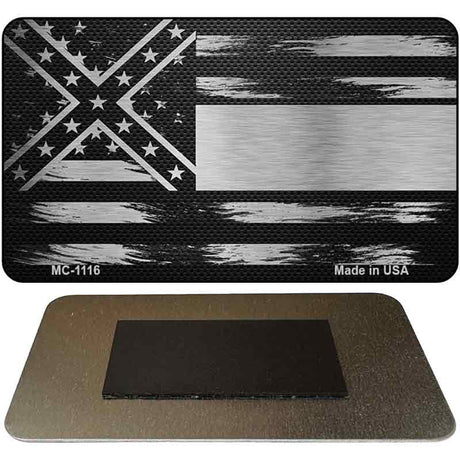 Mississippi Carbon Fiber Brushed Aluminum Novelty Metal Magnet MC-1116