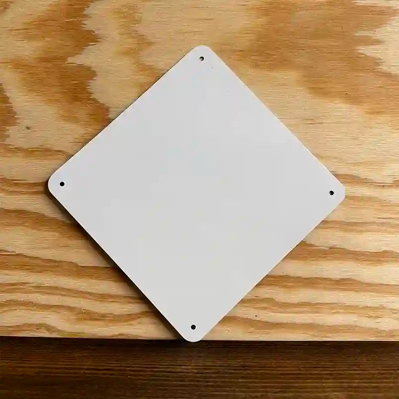 White Dye Sublimation 8"Novelty Mini Metal Crossing Sign MCX-000