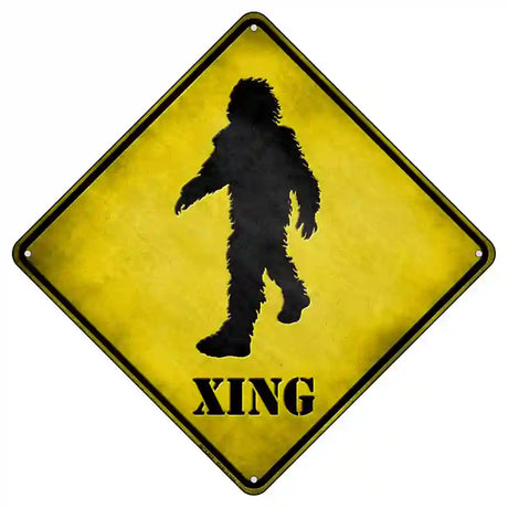 Bigfoot Xing Novelty Metal Crossing Sign 8.5" (MCX)