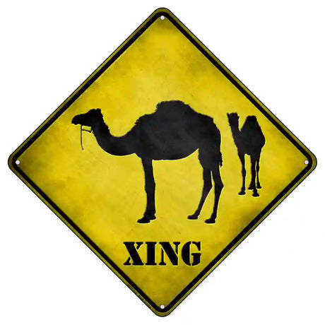 Camel Xing Novelty Metal Crossing Sign 8.5" (MCX)