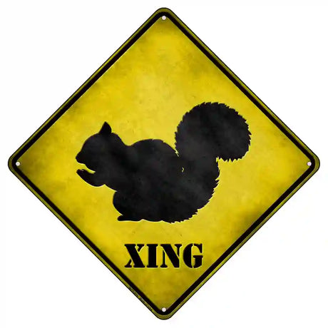 Squirrel Xing Novelty Metal Crossing Sign 8.5" (MCX)