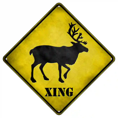 Elk Xing Novelty Metal Crossing Sign 8.5" (MCX)