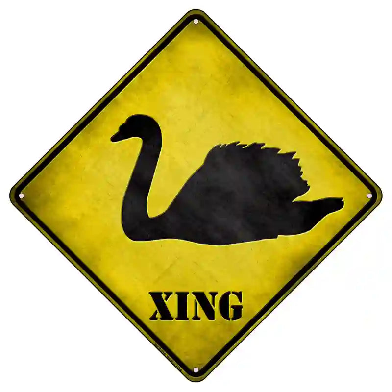 Swan Xing Novelty Metal Crossing Sign 8.5" (MCX)