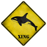 Orca Xing Novelty Metal Crossing Sign 8.5" (MCX)