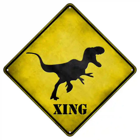 T-Rex Xing Novelty Metal Crossing Sign 8.5" (MCX)