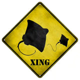 Stingray Xing Novelty Metal Crossing Sign 8.5" (MCX)