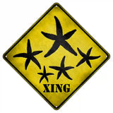 Starfish Xing Novelty Metal Crossing Sign 8.5" (MCX)