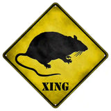 Rat Xing Novelty Metal Crossing Sign 8.5" (MCX)