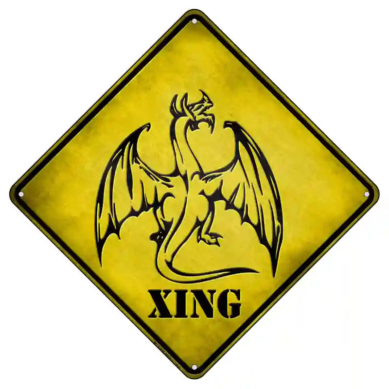 Dragon Xing Novelty Metal Crossing Sign 8.5" (MCX)