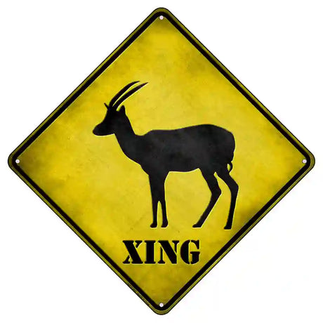 Antelope Xing Novelty Metal Crossing Sign 8.5" (MCX)