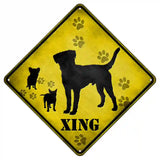 Dogs Xing Novelty Metal Crossing Sign 8.5" (MCX)